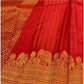 Generic Women's Silk Printed Saree With Unstitched Blouse 5.5Mtr (Red) - MYLUXURY LANE ENTERPRISE