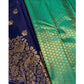 Generic Women's Silk Printed Saree With Unstitched Blouse 5.5Mtr (Royal Blue) - MYLUXURY LANE ENTERPRISE