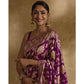 Generic Women's Silk Printed Saree With Unstitched Blouse 5.5Mtr (Purple) - MYLUXURY LANE ENTERPRISE