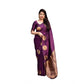 Generic Women's Silk Printed Saree With Unstitched Blouse 5.5Mtr (Wine) - MYLUXURY LANE ENTERPRISE
