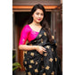 Generic Women's Silk Printed Saree With Unstitched Blouse 5.5Mtr (Pink) - MYLUXURY LANE ENTERPRISE