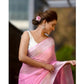 Generic Women's Cotton Printed Saree With Unstitched Blouse 5.5Mtr (Pink) - MYLUXURY LANE ENTERPRISE