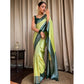 Generic Women's Silk Printed Saree With Unstitched Blouse 5.5Mtr (Sea Green) - MYLUXURY LANE ENTERPRISE
