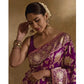 Generic Women's Silk Printed Saree With Unstitched Blouse 5.5Mtr (Purple) - MYLUXURY LANE ENTERPRISE