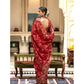 Generic Women's Silk Printed Saree With Unstitched Blouse 5.5Mtr (Red) - MYLUXURY LANE ENTERPRISE