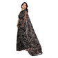 Generic Women's Zalar Lace Georgette Printed Ready-to-Wear Saree With Unstitched Blouse 5.5 Mtr (Black) - MYLUXURY LANE ENTERPRISE
