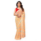 Generic Women's Small Lace Georgette Striped Ready-to-Wear Saree With Unstitched Blouse 5.5 Mtr (Yellow) - MYLUXURY LANE ENTERPRISE