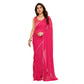 Generic Women's Small Lace Georgette Embellished Ready-to-Wear Saree With Unstitched Blouse 5.5 Mtr (Dark Pink) - MYLUXURY LANE ENTERPRISE