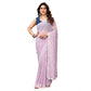 Generic Women's Small Lace Georgette Striped Ready-to-Wear Saree With Unstitched Blouse 5.5 Mtr (Purple) - MYLUXURY LANE ENTERPRISE