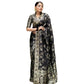 Generic Women's Silk Printed Saree With Unstitched Blouse 5.5Mtr (Black) - MYLUXURY LANE ENTERPRISE