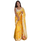 Generic Women's Cotton Printed Saree With Unstitched Blouse 5.5Mtr (Yellow) - MYLUXURY LANE ENTERPRISE