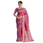 Generic Women's Silk Printed Saree With Unstitched Blouse 5.5Mtr (Pink) - MYLUXURY LANE ENTERPRISE
