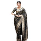 Generic Women's Silk Printed Saree With Unstitched Blouse 5.5Mtr (Black) - MYLUXURY LANE ENTERPRISE