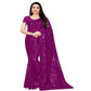 Generic Women's Georgette Embellished Sequnece Bollywood Saree With Unstitched Blouse 5.5Mtr (Purple) - MYLUXURY LANE ENTERPRISE