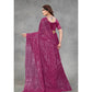Generic Women's Georgette Embellished Sequnece Bollywood Saree With Unstitched Blouse 5.5Mtr (Purple) - MYLUXURY LANE ENTERPRISE