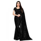 Generic Women's Georgette Embellished Sequnece Bollywood Saree With Unstitched Blouse 5.5Mtr (Black) - MYLUXURY LANE ENTERPRISE
