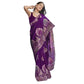 Generic Women's Silk Printed Saree With Unstitched Blouse 5.5Mtr (Purple) - MYLUXURY LANE ENTERPRISE
