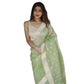 Generic Women's Cotton Printed Saree With Unstitched Blouse 5.5Mtr (Pista) - MYLUXURY LANE ENTERPRISE