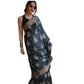 Generic Women's Silk Printed Saree With Unstitched Blouse 5.5Mtr (Black) - MYLUXURY LANE ENTERPRISE