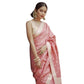 Generic Women's Cotton Printed Saree With Unstitched Blouse 5.5Mtr (Peach) - MYLUXURY LANE ENTERPRISE