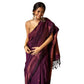 Generic Women's Silk Printed Saree With Unstitched Blouse 5.5Mtr (Wine) - MYLUXURY LANE ENTERPRISE