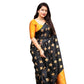 Generic Women's Silk Printed Saree With Unstitched Blouse 5.5Mtr (Yellow) - MYLUXURY LANE ENTERPRISE