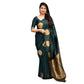 Generic Women's Silk Printed Saree With Unstitched Blouse 5.5Mtr (Green) - MYLUXURY LANE ENTERPRISE