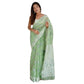 Generic Women's Cotton Printed Saree With Unstitched Blouse 5.5Mtr (Pista) - MYLUXURY LANE ENTERPRISE