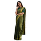 Generic Women's Silk Printed Saree With Unstitched Blouse 5.5Mtr (Green) - MYLUXURY LANE ENTERPRISE