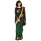 Generic Women's Silk Printed Saree With Unstitched Blouse 5.5Mtr (Dark Green) - MYLUXURY LANE ENTERPRISE