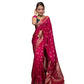 Generic Women's Silk Printed Saree With Unstitched Blouse 5.5Mtr (Rani Pink) - MYLUXURY LANE ENTERPRISE