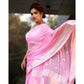 Generic Women's Cotton Printed Saree With Unstitched Blouse 5.5Mtr (Pink) - MYLUXURY LANE ENTERPRISE