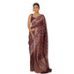 Generic Women's Silk Printed Saree With Unstitched Blouse 5.5Mtr (Maroon) - MYLUXURY LANE ENTERPRISE