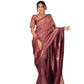 Generic Women's Silk Printed Saree With Unstitched Blouse 5.5Mtr (Wine) - MYLUXURY LANE ENTERPRISE