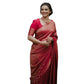 Generic Women's Silk Printed Saree With Unstitched Blouse 5.5Mtr (Red) - MYLUXURY LANE ENTERPRISE