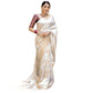 Generic Women's Silk Printed Saree With Unstitched Blouse 5.5Mtr (White) - MYLUXURY LANE ENTERPRISE