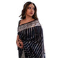 Generic Women's Silk Printed Saree With Unstitched Blouse 5.5Mtr (Black) - MYLUXURY LANE ENTERPRISE
