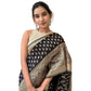 Generic Women's Silk Printed Saree With Unstitched Blouse 5.5Mtr (Black) - MYLUXURY LANE ENTERPRISE