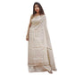 Generic Women's Cotton Printed Saree With Unstitched Blouse 5.5Mtr (Cream) - MYLUXURY LANE ENTERPRISE