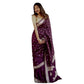 Generic Women's Cotton Printed Saree With Unstitched Blouse 5.5Mtr (Purple) - MYLUXURY LANE ENTERPRISE