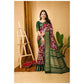 Generic Women's Soft Dola Cotton Kalamkari Printed Saree With Unstitched Blouse 5.5Mtr (Maroon) - MYLUXURY LANE ENTERPRISE