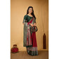 Generic Women's Soft Dola Cotton Kalamkari Printed Saree With Unstitched Blouse 5.5Mtr (Maroon) - MYLUXURY LANE ENTERPRISE
