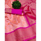 Generic Women's Soft Lichi Silk Printed Saree With Unstitched Blouse 5.5Mtr (Pink) - MYLUXURY LANE ENTERPRISE