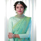 Generic Women's Soft Lichi Silk Printed Saree With Unstitched Blouse 5.5Mtr (Light Green) - MYLUXURY LANE ENTERPRISE