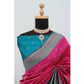 Generic Women's Banarasi Printed Saree With Unstitched Blouse 5.5Mtr (Rani) - MYLUXURY LANE ENTERPRISE