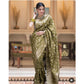 Generic Women's Silk Woven Kanjivaram Saree With Unstitched Blouse (5.5Mtr, Mehendi Green) - MYLUXURY LANE ENTERPRISE