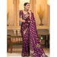 Generic Women's Silk Woven Kanjivaram Saree With Unstitched Blouse (5.5Mtr, Dark Purple) - MYLUXURY LANE ENTERPRISE