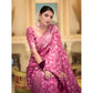 Generic Women's Silk Woven Kanjivaram Saree With Unstitched Blouse (5.5Mtr, Pink) - MYLUXURY LANE ENTERPRISE
