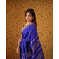 Generic Women's Silk Blend Self Design Bollywood Saree With Unstitched Blouse (5.5Mtr, Blue) - MYLUXURY LANE ENTERPRISE