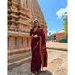 Generic Women's Jacquard Self Design Bollywood Saree With Unstitched Blouse (5.5Mtr, Maroon) - MYLUXURY LANE ENTERPRISE